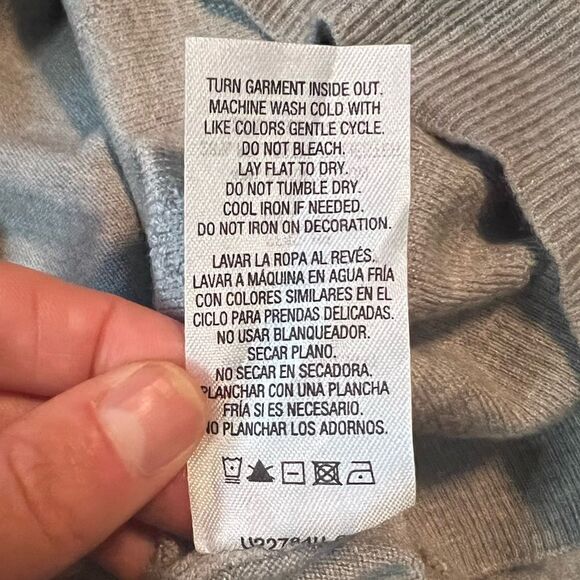 NWT! Laura Scott grey beaded sweater - Picture 8 of 12